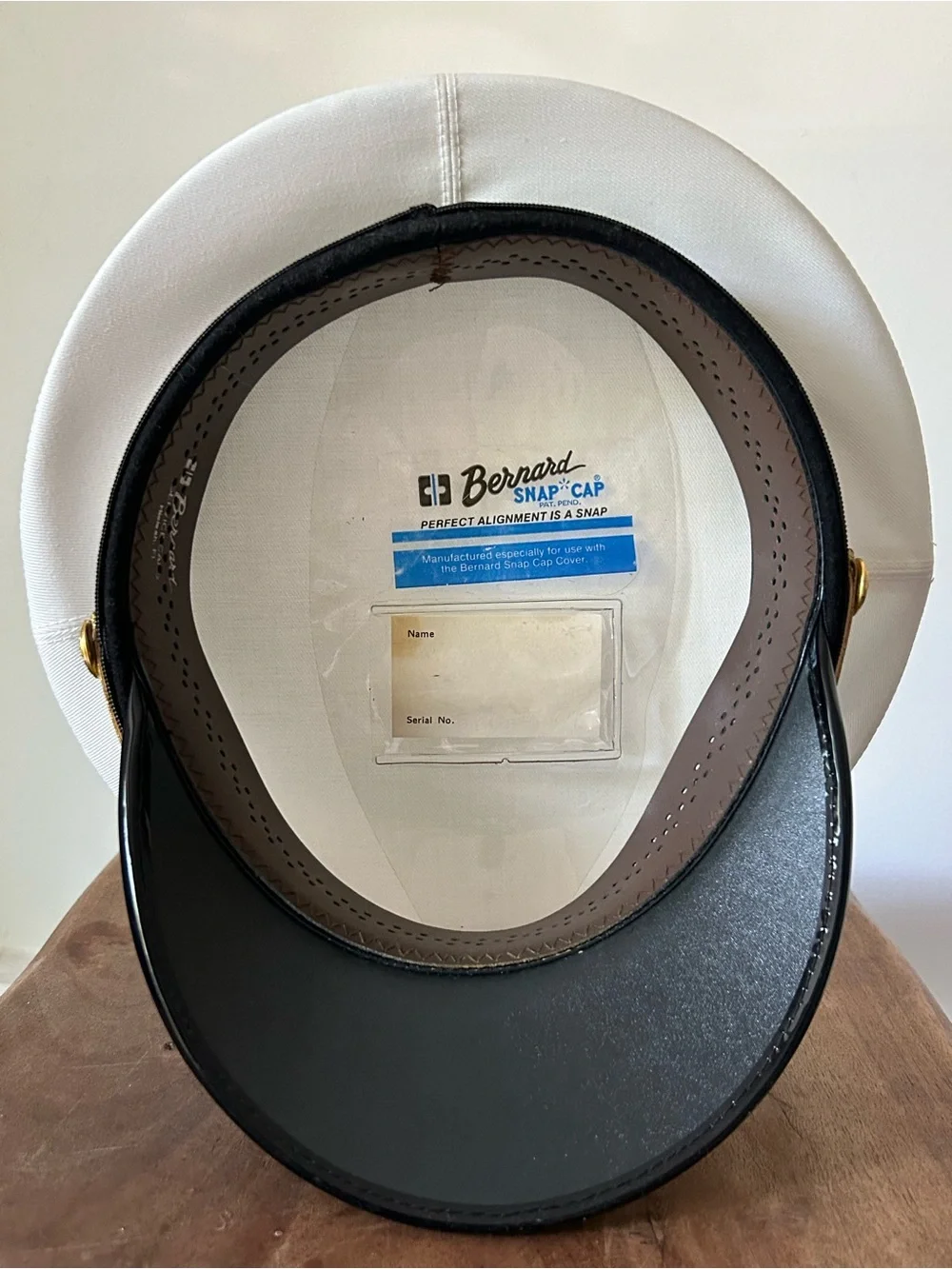 Official Bernard Snap Cap Officer’s Hat Visor White Gold Black Navy Captain